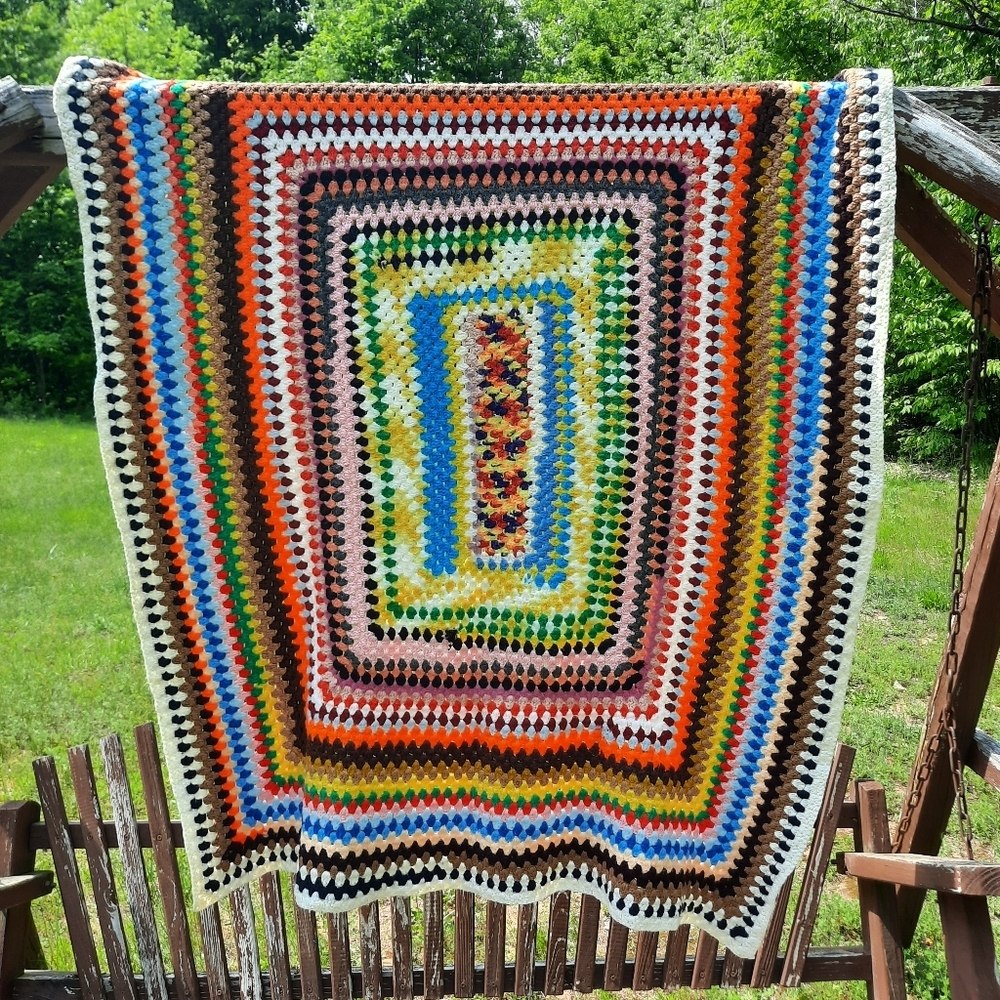 Colorful Crochet Blanket - Picture 7 of 7
